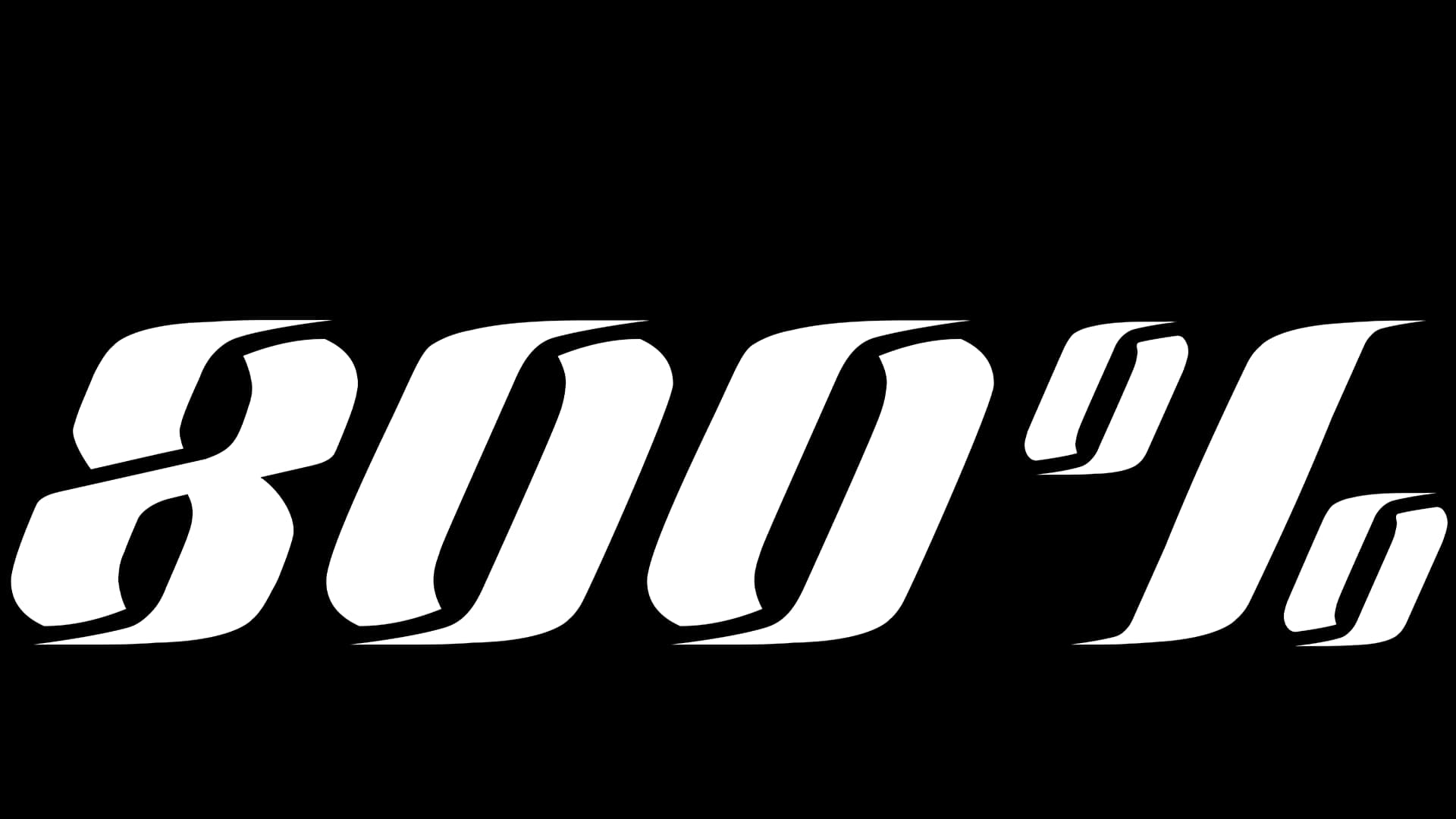 800% Logo, White